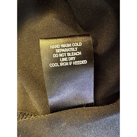 Roz & Ali Little Black Elegant Bell Sleeve Shift Dress Size 1X 16 Wedding Plus - Picture 8 of 8